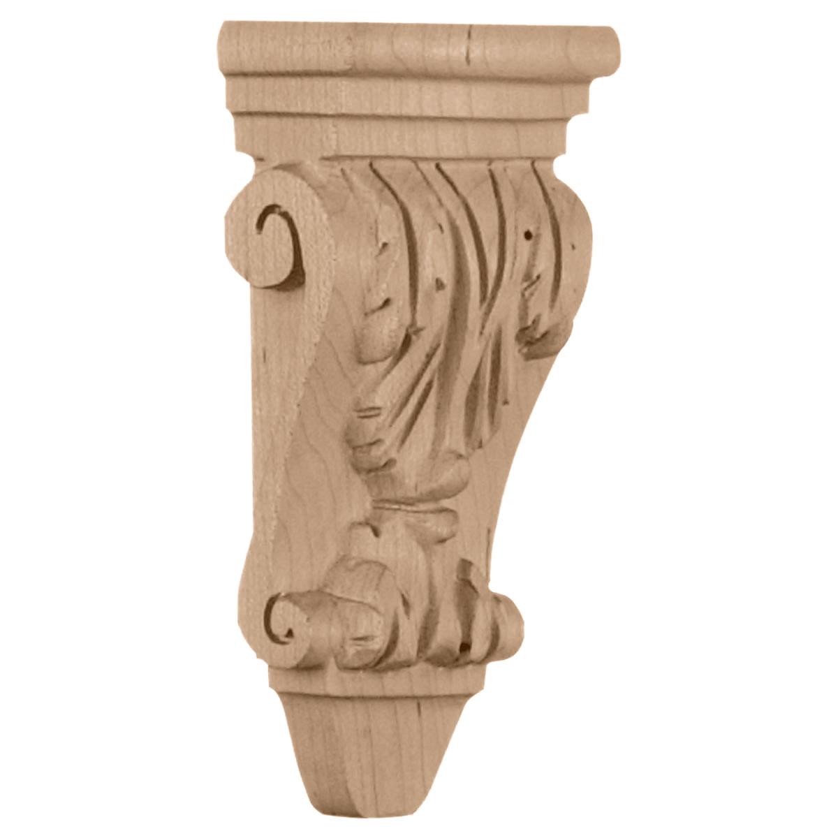 4-3/4"W x 1-3/4"D x 10"H Small Traditional Pilaster Wood Corbel