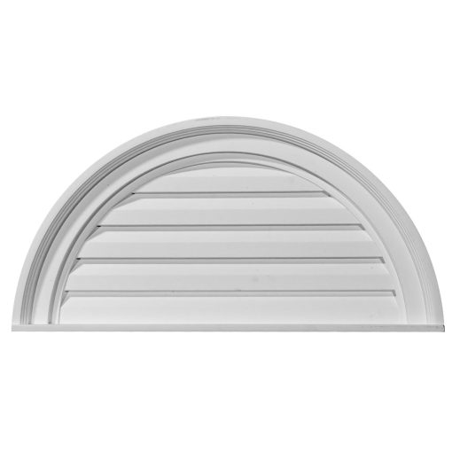 GVHR24D 24"W x 12"H Half Round Gable Vent Louver,Decorative