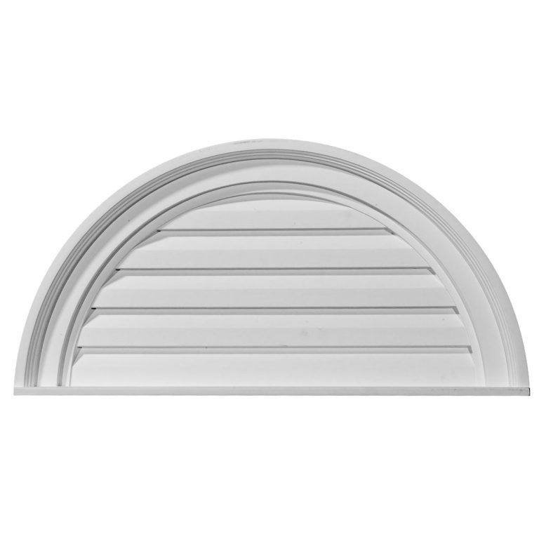 GVHR36D 36"W x 18"H Half Round Gable Vent Louver,Decorative