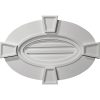 GVOV29X20D 29"W x 20"H Horizontal Oval Gable Vent Louver with Flat trim & Keystones,Decorative