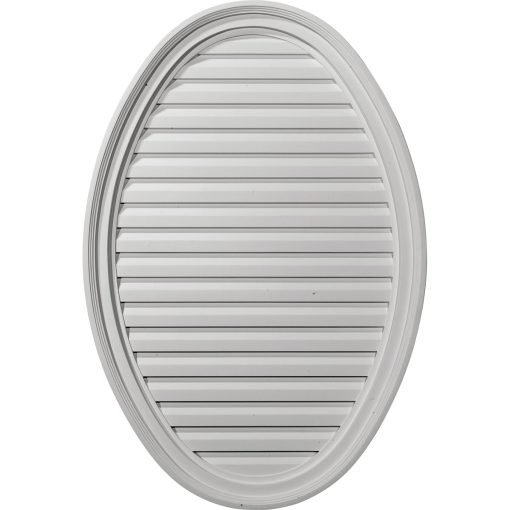 GVOV25X37D 24-1/2"W x 37"H Vertical Oval Gable Vent Louver,Decorative