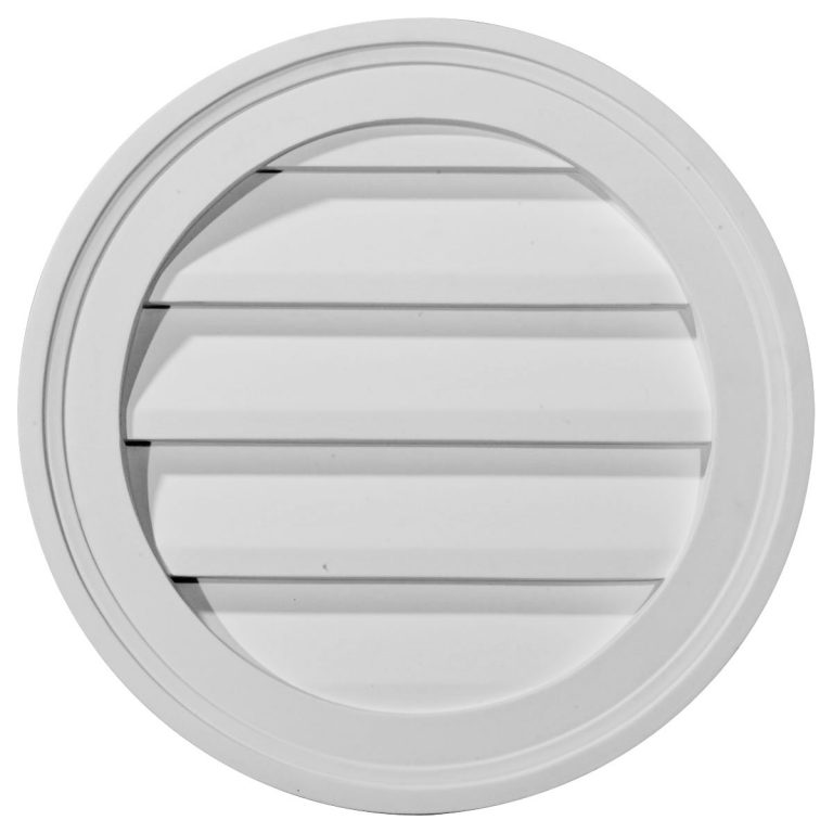 GVRO12F 12"W x 12"H Round Gable Vent Louver,Functional