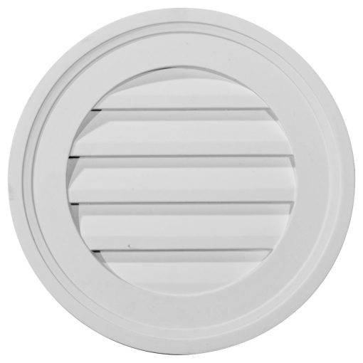 GVRO16F 16"W x 16"H Round Gable Vent Louver,Functional