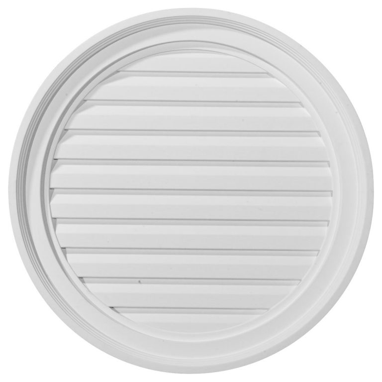 GVRO22F 22"W x 22"H Round Gable Vent Louver,Functional