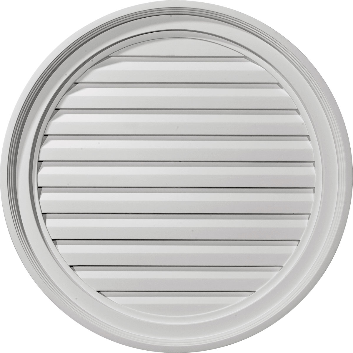 GVRO24F 24"W x 24"H Round Gable Vent Louver,Functional