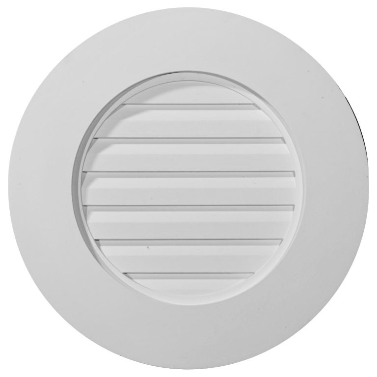 GVRO27F 27"W x 27"H Plain Round Gable Vent Louver,Functional