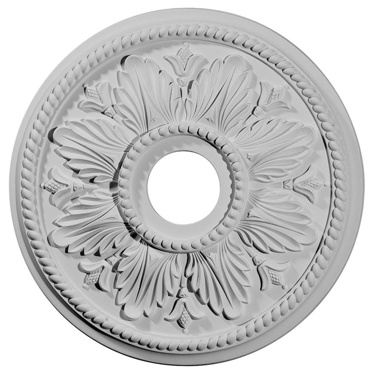 CM18ED1 18-1/8"OD x 3-1/2"ID x 2-3/4"P Edinburgh Ceiling Medallion (Fits Canopies up to 5-1/8")