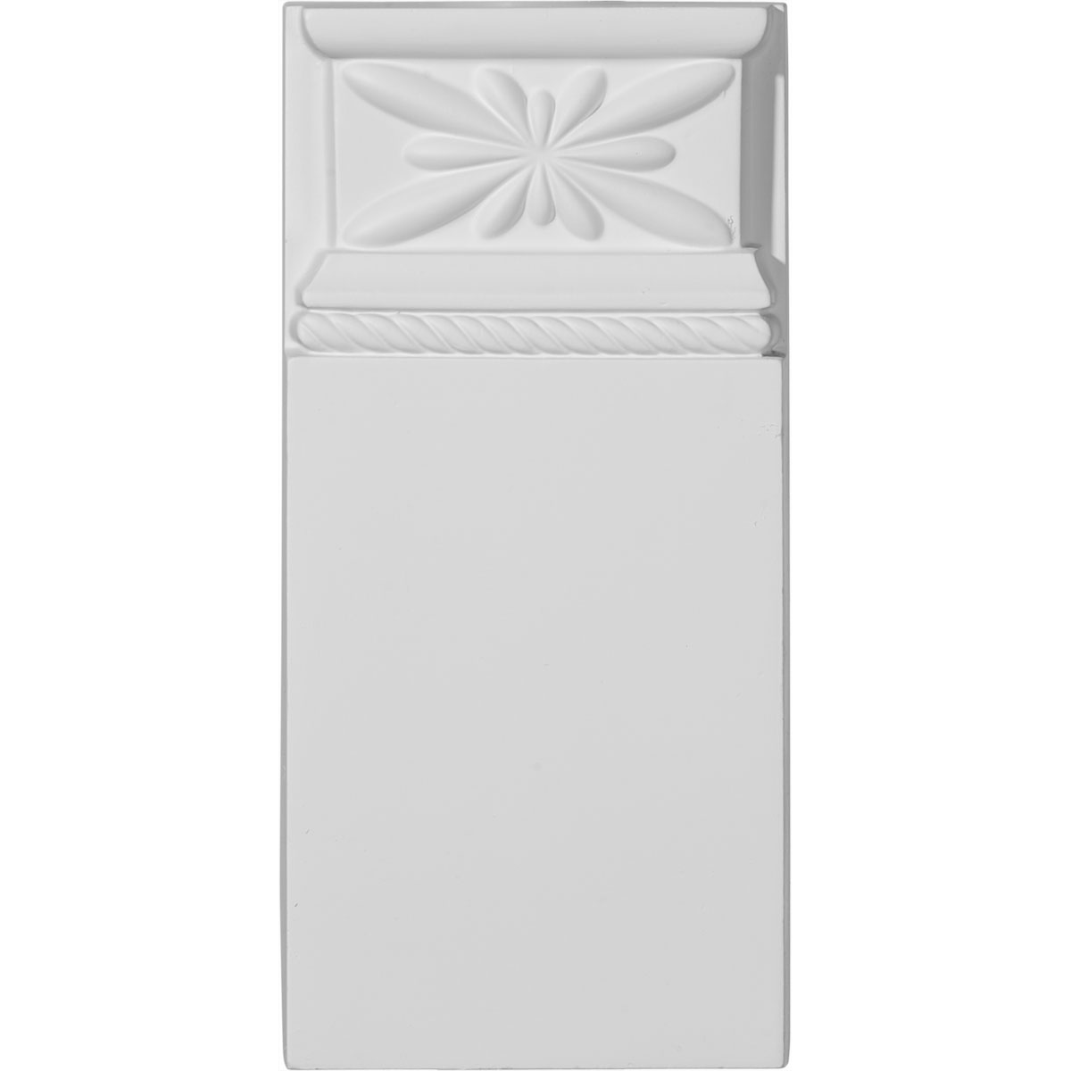 PB04X09X01BR 4-3/8"W x 9-1/8"H x 1-1/8"P Bradford Plinth Block