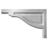 SB11X07TR-L 11-3/4"W x 7-3/8"H x 1/2"D Large Traditional Stair Bracket,Left
