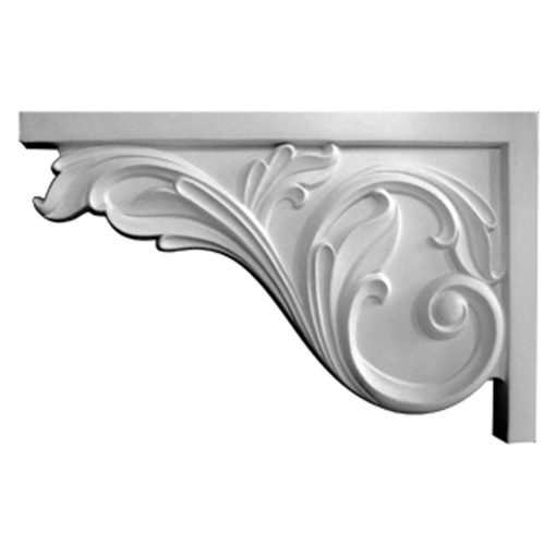 SB11X07AC-L 11-3/4"W x 7-3/4"H x 3/4"D Large Acanthus Stair Bracket,Left