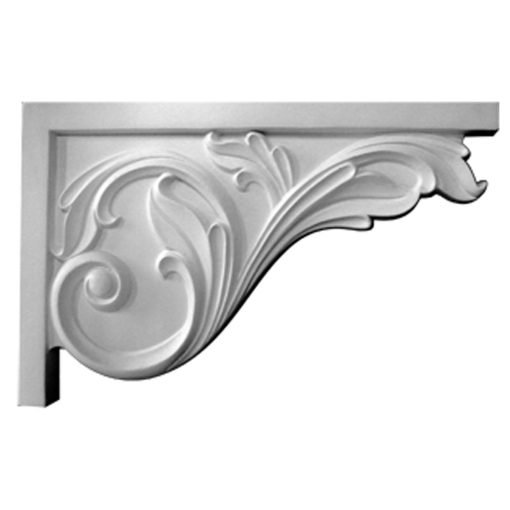 SB11X07AC-R 11-3/4"W x 7-3/4"H x 3/4"D Large Acanthus Stair Bracket,Right
