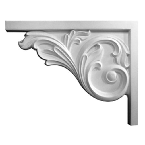 SB08X05BR-L 8-3/4"W x 7-5/8"H x 5/8"D Bremen Acanthus Stair Bracket,Left
