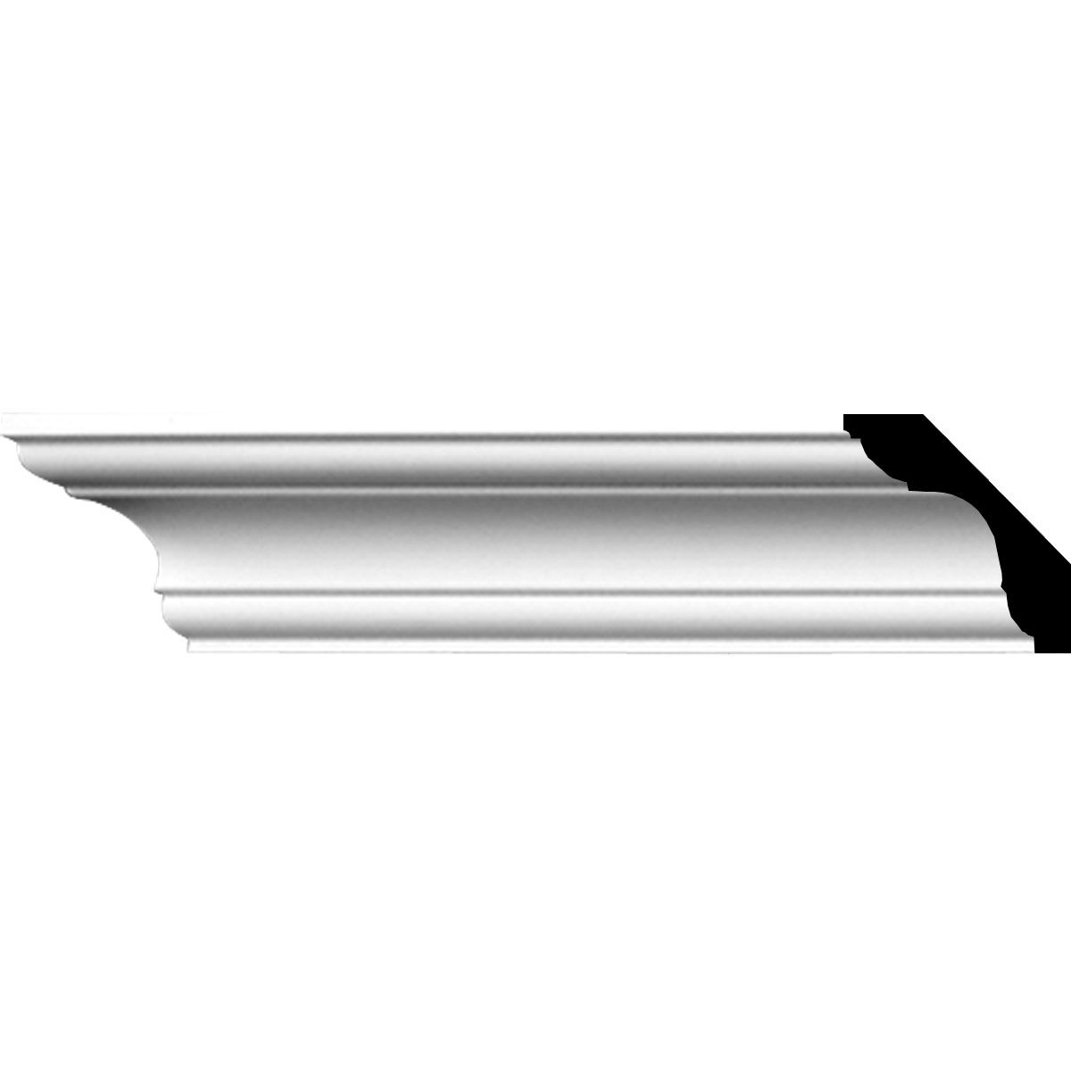 MLD01X01X02ED 1-3/4"H x 1-3/4"P x 2-1/2"F x 94-1/2"L Edinburgh Traditional Smooth Crown Molding