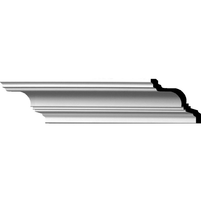 MLD04X03X05EL 3-1/2"H x 4-5/8"P x 5-3/4"F x 94-1/2"L Elsinore Traditional Smooth Crown Molding