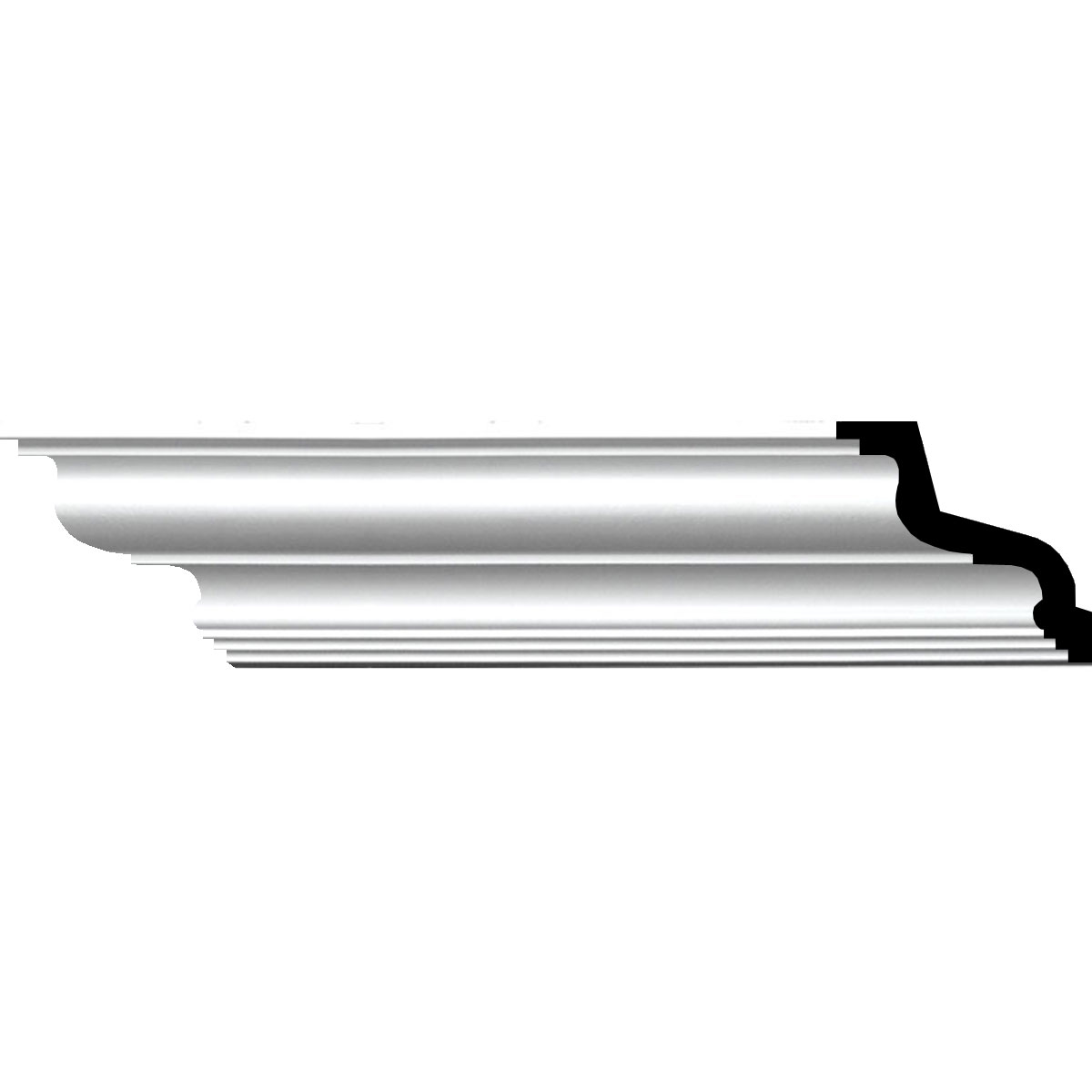 MLD03X03X05GO 3-7/8"H x 3-7/8"P x 5-1/2"F x 94-1/2"L Gorleen Crown Molding