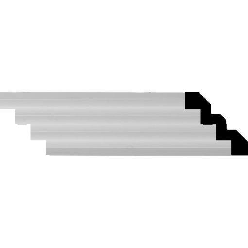 MLD04X04X06ER 4-1/4"H x 4-1/4"P x 6"F x 96"L Eris Step Crown Molding
