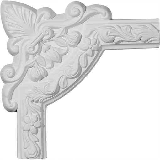 PML10X10SU 10-3/4"W x 10-3/4"H Sussex Floral Panel Molding Corner