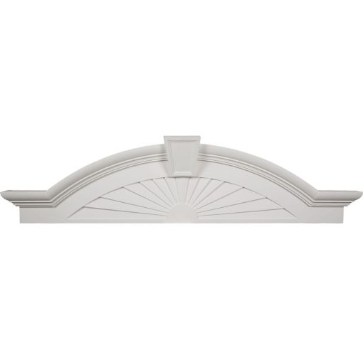 PED68X17X06ST 68-1/8"W 62-1/2"BW x 17-3/8"H x 6-1/8"P Elliptical Sunburst with Trim Pediment