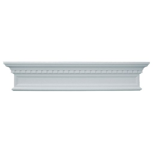 CRH09X44FE 9-3/4"H x 44-7/8"W x 3-1/2"P Federal Crosshead with Dentil Trim,Panel,and Bottom Trim