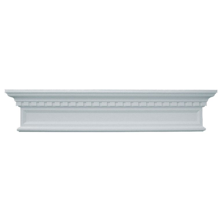 CRH09X44FE 9-3/4"H x 44-7/8"W x 3-1/2"P Federal Crosshead with Dentil Trim,Panel,and Bottom Trim