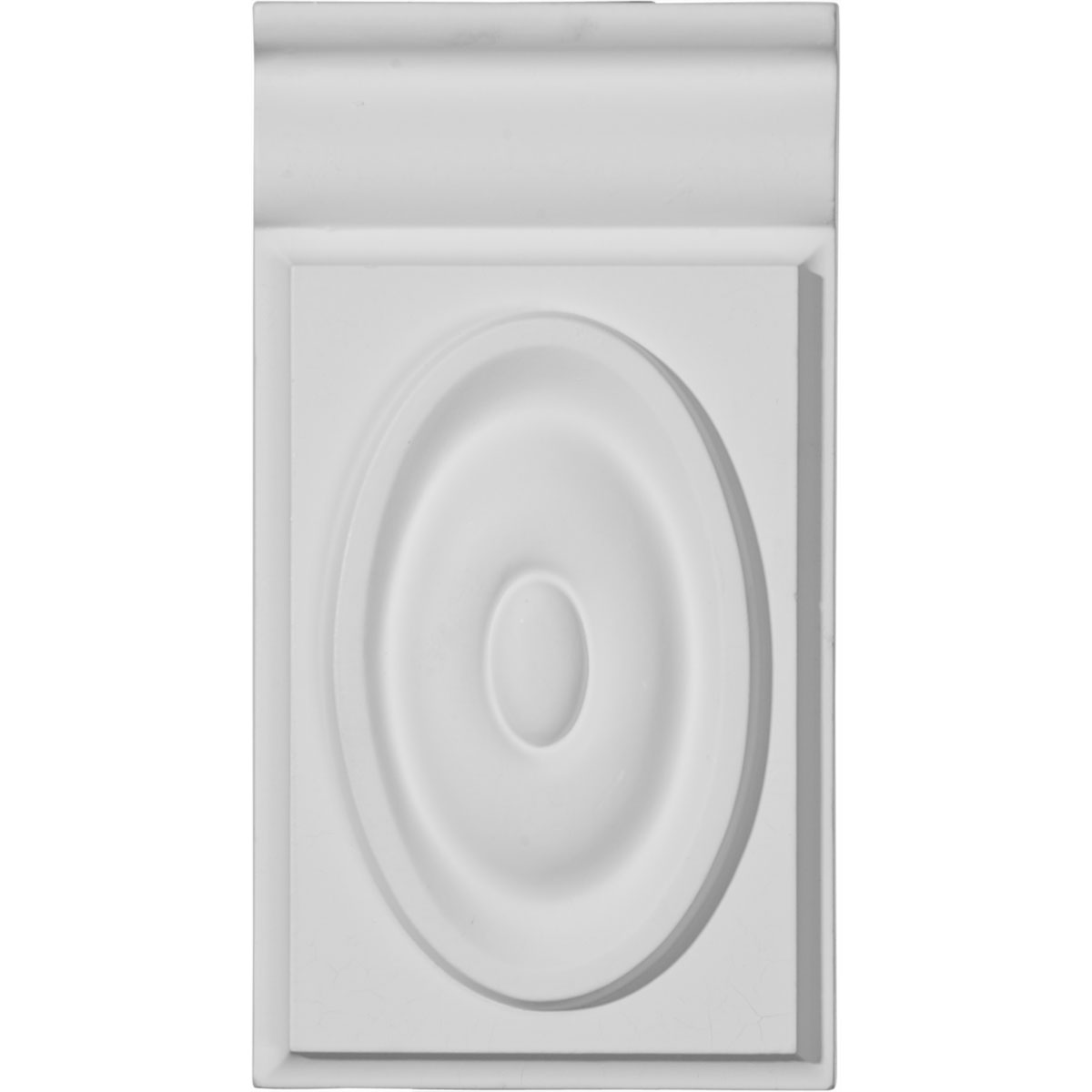 PB04X07X01BR 4-3/4"W x 7-3/4"H x 1"P Bradford Bullseye Plinth Block