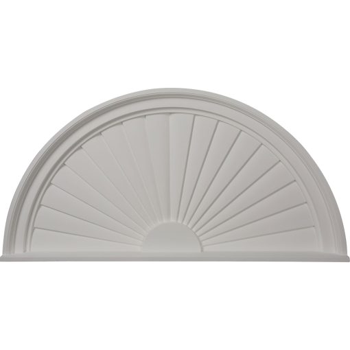 PED36X18X02SB 36"W x 18"H x 2"P Half Round Sunburst Pediment