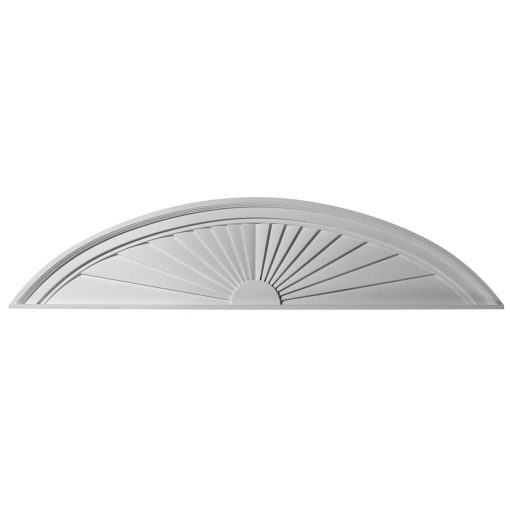 PED48X11X02SB 48"W x 11"H x 2"P Half Round Sunburst Pediment