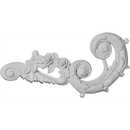 ONL11X05X01MO-L 11"W x 5-1/2"H x 1"P Monique Scroll Onlay,Left