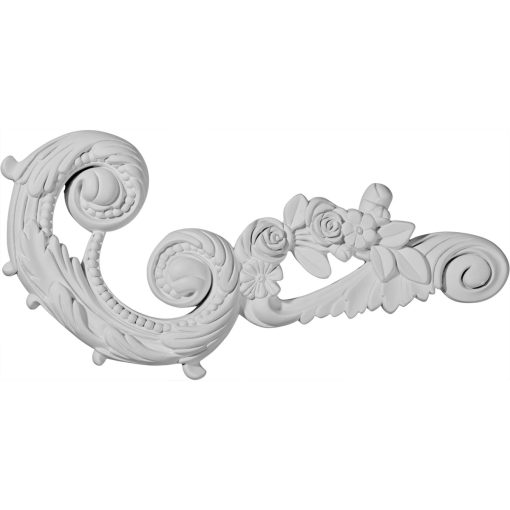 ONL11X05X01MO-R 11"W x 5-1/2"H x 1"P Monique Scroll Onlay,Right