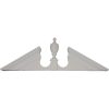 PED61X20X00UC 61"W x 20"H x 5/8"P Peaked Cap Urn Pediment