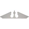PED61X20X00UP 61"W x 20"H x 7/8"P Peaked Urn Pediment