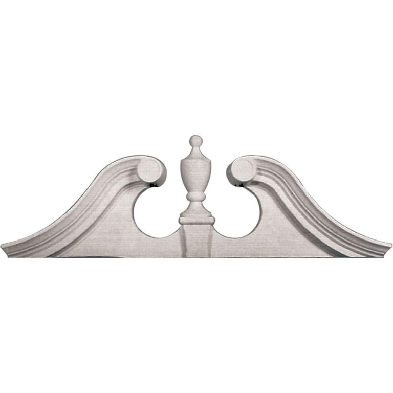 PED62X20X00US 62-3/8"W x 20"H x 5/8"P Scroll Urn Pediment