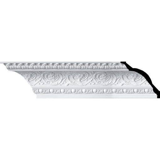 MLD09X10X14HI 9-7/8"H x 10-5/8"P x 14-1/2"F x 96"L Hillsborough Rococo Crown Molding