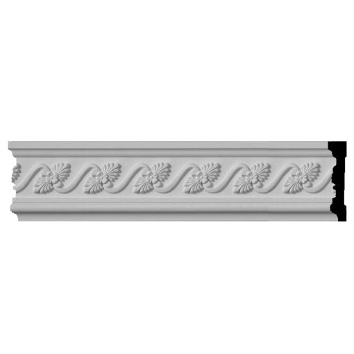 CHA03X00DI 3-1/2"H x 3/4"P x 96"L Diane Leaf & Ribbon Chair Rail