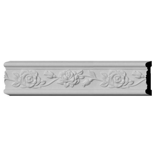 CHA03X00RO 3-7/8"H x 3/4"P x 96"L Running Rose Chair Rail