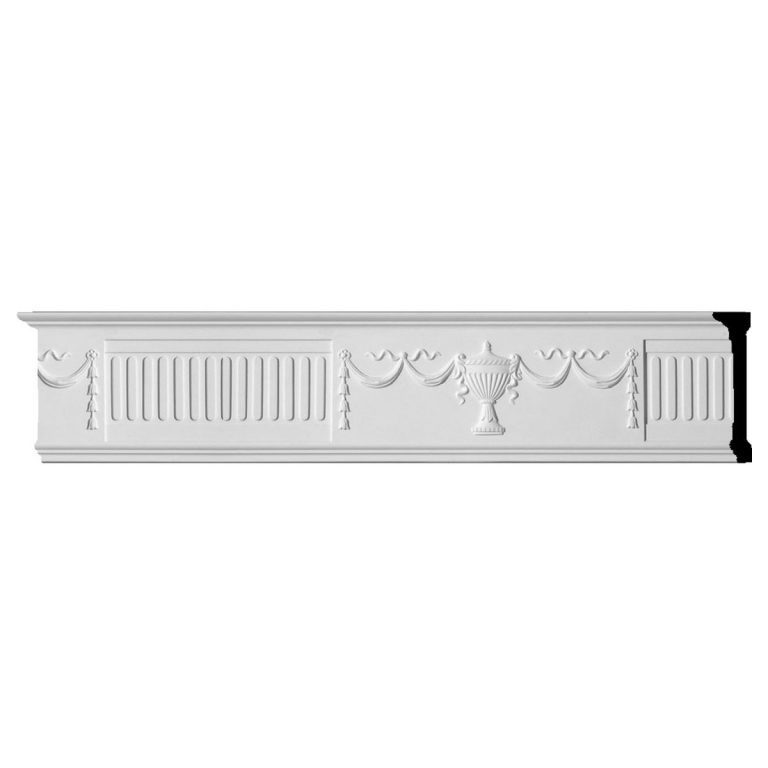 CHA07X01UR 7-1/2"H x 1-3/4"P x 96"L Federal Urn & Ribbon Chair Rail