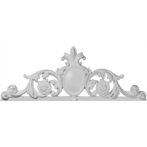 ONL36X13VA 36-3/4"W x 13-3/4"H Valence Center with Scrolls Onlay