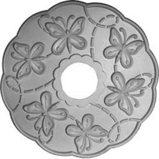 CM17TS 17-7/8"OD x 3-7/8"ID x 1"P Terrones Butterfly Ceiling Medallion