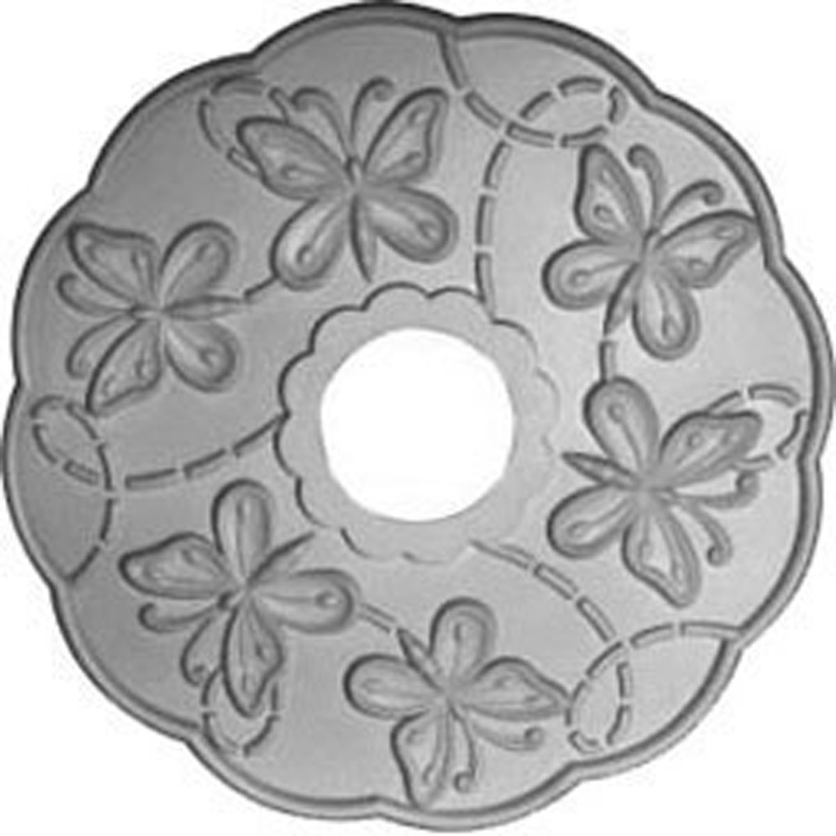 CM17TS 17-7/8"OD x 3-7/8"ID x 1"P Terrones Butterfly Ceiling Medallion