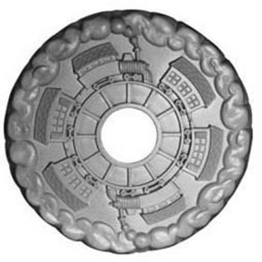 CM18KD 18-1/2"OD x 3-7/8"ID x 1"P Kendall Train Station Ceiling Medallion