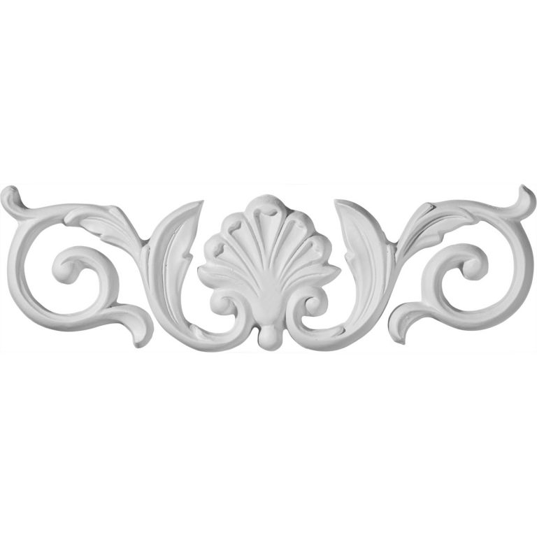 ONL11X08GD 11"W x 3-1/8"H Gerald Center with Scrolls Onlay