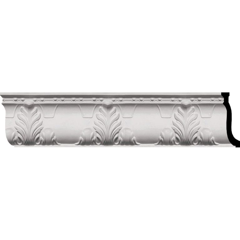 MLD09X03X10AL 9-1/4"H x 3-3/4"H x 9-7/8"F x 96"L Alexandria Acanthus Leaf and Ribbons Crown Molding