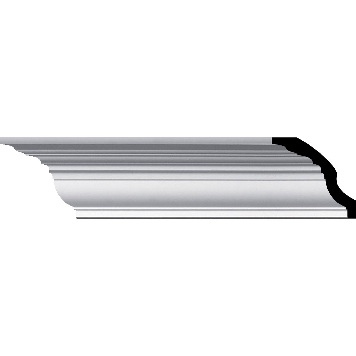 AB102 3"H x 3-1/2"P x 4-3/8"F x 94-1/2"L Bedford Smooth Crown Molding