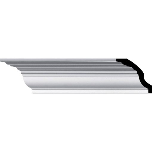MLD03X03X04BE 3"H x 3-1/2"P x 4-3/8"F x 94-1/2"L Bedford Smooth Crown Molding