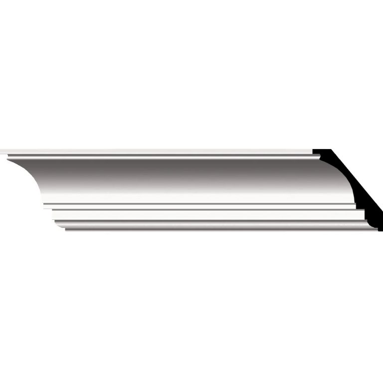 MLD03X03X06AS 3-1/8"H x 3-1/8"P x 5"F x 96"L Ashford Smooth Crown Molding