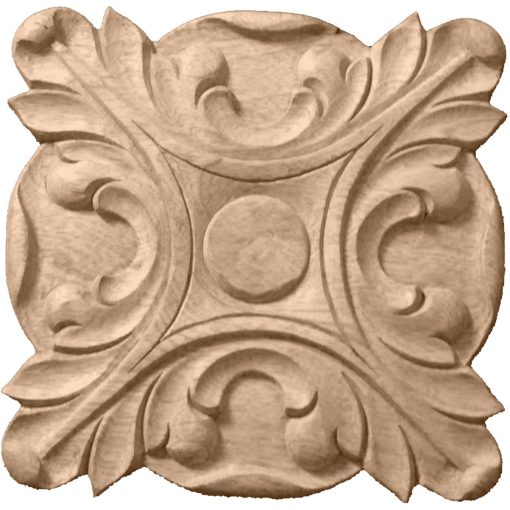 6-1/2"W x 6-1/2"H x 1"P Acanthus Rosette