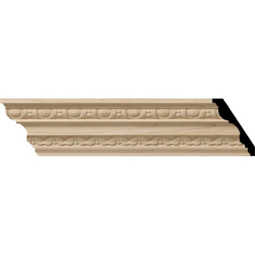 3"H x 2-1/4"P x 3-1/4"F x 96"L Bedford Wood Crown Moulding (12 Inch Sample of MLD03X02X03BE)