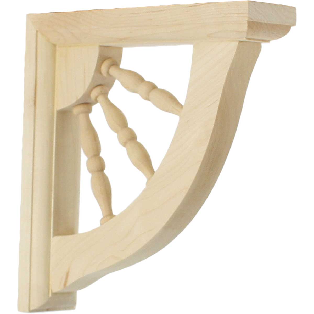 1-1/2"W x 7"D x 7"H Andrea Wagon Wheel Wood Bracket