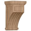 Ekena Millwork 7"W x 7-1/2"D x 13"H Fluted Mission Corbel