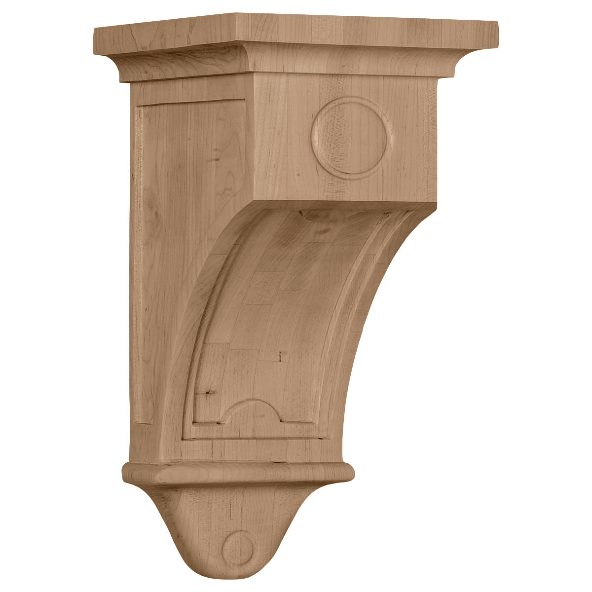 7-1/2"W x 7-1/2"D x 14"H Arts and Crafts Wood Corbel
